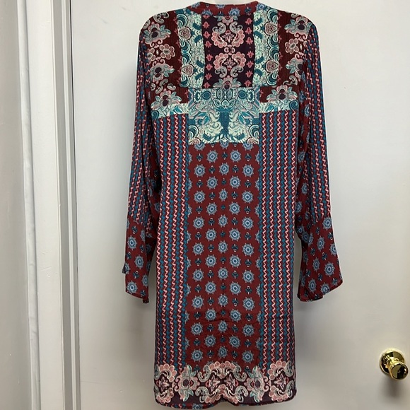 Tolani Women’s Bohemian Bell Sleeved Mini Dress Size Large - Picture 4 of 12